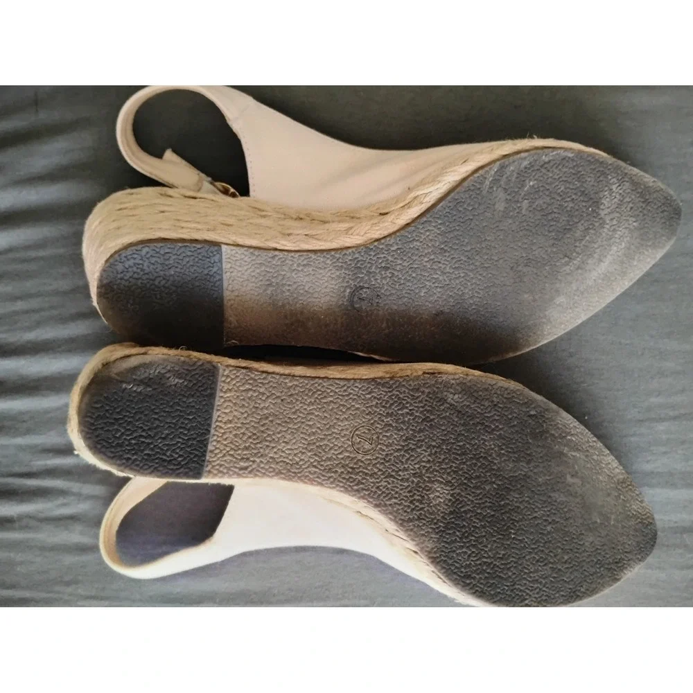 🌸Beige Slingback Espadrilles Wedge Summer beachy preppy clean girl minimalist